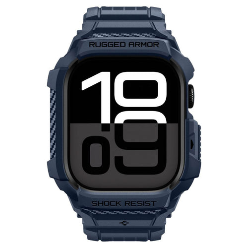 Curea pentru Apple Watch 10 42mm, Spigen Rugged Armor Pro V2 (ACS10495), bleumarin
