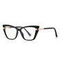 Techsuit Anti-Blue Light Glasses Reflex PC (2271), pentru Women, Rectangle, TR90&Metal Frame, AC Lens, Negru
