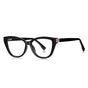 Techsuit Anti-Blue Light Glasses Reflex PC (2276), pentru Women, Cat Eye, TR90&PC Frame, AC Lens, Negru