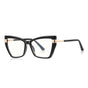 Techsuit Anti-Blue Light Glasses Reflex PC (2269), pentru Women, Oversized, TR90&Metal Frame, AC Lens, Negru