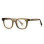 Techsuit Anti-Blue Light Glasses Reflex PC (2229), pentru Men, Round, TR90&Metal Frame, AC Lens, Transparent/Maro