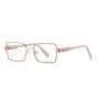 Techsuit Anti-Blue Light Glasses Reflex PC (3160), pentru Women, Rectangle, Metal Frame, AC Lens, Rose Auriu