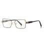 Techsuit Anti-Blue Light Glasses Reflex PC (3160), pentru Women, Rectangle, Metal Frame, AC Lens, Negru