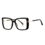 Techsuit Anti-Blue Light Glasses Reflex PC (2270), pentru Women, Oversized, TR90&PC Frame, AC Lens, Negru