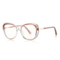 Techsuit Anti-Blue Light Glasses Reflex PC (2265), pentru Women, Butterfly, TR90&Metal Frame, AC Lens, Transparent/Maro