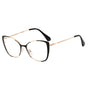 Techsuit Anti-Blue Light Glasses Reflex PC (8808), pentru Women, Oversized, Metal Frame, AC Lens, Negru