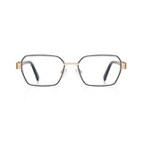Techsuit Anti-Blue Light Glasses Reflex PC (3161), pentru Women, Rectangle, Metal Frame, AC Lens, Negru