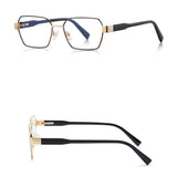 Techsuit Anti-Blue Light Glasses Reflex PC (3161), pentru Women, Rectangle, Metal Frame, AC Lens, Negru