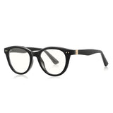 Techsuit Anti-Blue Light Glasses Reflex PC (2231), pentru Men, Round, TR90&Metal Frame, AC Lens, Negru