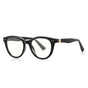 Techsuit Anti-Blue Light Glasses Reflex PC (2231), pentru Men, Round, TR90&Metal Frame, AC Lens, Negru