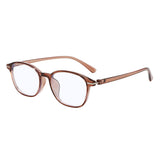 Techsuit Anti-Blue Light Glasses Reflex PC (6635), Unisex, Round, TR90 Frame, AC Lens, Reddish Maro