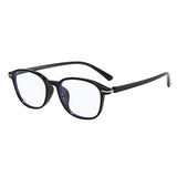 Techsuit Anti-Blue Light Glasses Reflex PC (6635), Unisex, Round, TR90 Frame, AC Lens, Negru