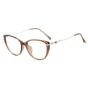Ochelari de Protectie Techsuit Anti-Blue Light Reflex PC (86162), pentru Women, Round, TR90&Metal Frame, AC Lens, Silver/Maro