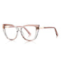 Techsuit Anti-Blue Light Glasses Reflex PC (2259), pentru Women, Oversized, TR90&Metal Frame, AC Lens, Transparent/Warm Rose