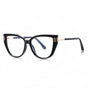 Techsuit Anti-Blue Light Glasses Reflex PC (2259), pentru Women, Oversized, TR90&Metal Frame, AC Lens, Negru