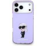 Husa pentru iPhone 17 Pro Max, Karl Lagerfeld IML Aquarelle MagSafe (KLHMP17XHMKIAQOU), mov