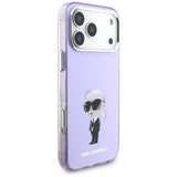 Husa pentru iPhone 17 Pro Max, Karl Lagerfeld IML Aquarelle MagSafe (KLHMP17XHMKIAQOU), mov