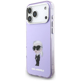 Husa pentru iPhone 17 Pro Max, Karl Lagerfeld IML Aquarelle MagSafe (KLHMP17XHMKIAQOU), mov