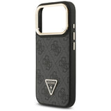 Husa pentru iPhone 17 Pro, Guess Hardcase 4G Logo triunghi MagSafe cu Stand Camera (GUHMP17LPCS4GPTK), negru