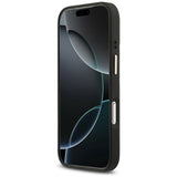 Husa pentru iPhone 17 Pro, Guess Hardcase 4G Logo triunghi MagSafe cu Stand Camera (GUHMP17LPCS4GPTK), negru