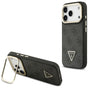 Husa pentru iPhone 17 Pro, Guess Hardcase 4G Logo triunghi MagSafe cu Stand Camera (GUHMP17LPCS4GPTK), negru