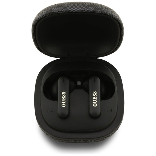 Casti wireless Guess 4G Classic Metal Logo (GUTWST3P4EGK), Bluetooth V5.4, TWS, ENC Technology, 250mAh, negru