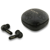 Casti wireless Guess 4G Classic Metal Logo (GUTWST3P4EGK), Bluetooth V5.4, TWS, ENC Technology, 250mAh, negru