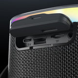 Boxa portabila Yesido Boxa portabila (YSW25), Bluetooth 5.3, Lumini RGB, IP67 Rezistent la apa, Handle, TF, AUX, USB, Type-C, 1800mAh, negru