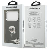 Husa pentru iPhone 17 Pro, Karl Lagerfeld IML Aquarelle MagSafe (KLHMP17LHMKIAQOK), negru