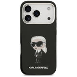 Husa pentru iPhone 17 Pro, Karl Lagerfeld IML Aquarelle MagSafe (KLHMP17LHMKIAQOK), negru