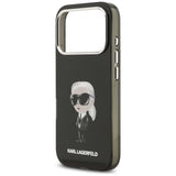 Husa pentru iPhone 17 Pro, Karl Lagerfeld IML Aquarelle MagSafe (KLHMP17LHMKIAQOK), negru