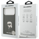 Husa pentru iPhone 17 Pro Max, Karl Lagerfeld IML Aquarelle MagSafe (KLHMP17XHMKIAQOK), negru