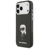 Husa pentru iPhone 17 Pro Max, Karl Lagerfeld IML Aquarelle MagSafe (KLHMP17XHMKIAQOK), negru