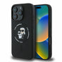 Husa pentru iPhone 16 Pro Max, Karl Lagerfeld Silicone KC Body Ring MagSafe (KLHMP16XSCMKCRHK), negru