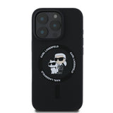 Husa pentru iPhone 16 Pro Max, Karl Lagerfeld Silicone KC Body Ring MagSafe (KLHMP16XSCMKCRHK), negru