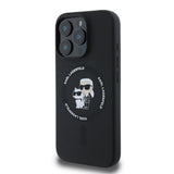 Husa pentru iPhone 16 Pro Max, Karl Lagerfeld Silicone KC Body Ring MagSafe (KLHMP16XSCMKCRHK), negru