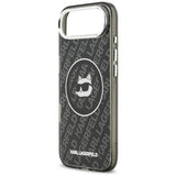 Husa pentru iPhone 17 Air, Karl Lagerfeld IML Choupette Head Logo MagSafe (KLHMP17MHMKBCHOK), negru