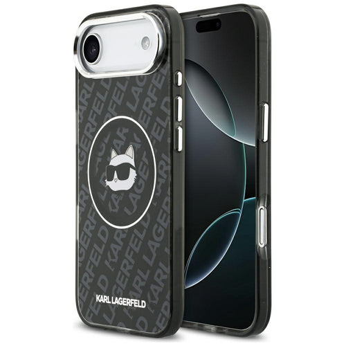 Husa pentru iPhone 17 Air, Karl Lagerfeld IML Choupette Head Logo MagSafe (KLHMP17MHMKBCHOK), negru