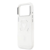 Husa pentru iPhone 17 Pro Max, Guess IML Gradient Triangle Logo MagSafe (GUHMP17XHGTMLCGT), transparenta
