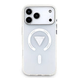 Husa pentru iPhone 17 Pro Max, Guess IML Gradient Triangle Logo MagSafe (GUHMP17XHGTMLCGT), transparenta