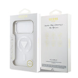 Husa pentru iPhone 17 Pro Max, Guess IML Gradient Triangle Logo MagSafe (GUHMP17XHGTMLCGT), transparenta