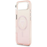 Husa pentru iPhone 17 Air, Guess IML Gradient Triangle Logo MagSafe (GUHMP17MHGTMLCGP), roz