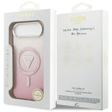 Husa pentru iPhone 17 Air, Guess IML Gradient Triangle Logo MagSafe (GUHMP17MHGTMLCGP), roz