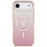 Husa pentru iPhone 17 Air, Guess IML Gradient Triangle Logo MagSafe (GUHMP17MHGTMLCGP), roz