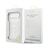 Husa pentru iPhone 17 Air, Guess IML Gradient Triangle Logo MagSafe (GUHMP17MHGTMLCGT), transparenta