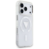 Husa pentru iPhone 17 Pro, Guess IML Gradient Triangle Logo MagSafe (GUHMP17LHGTMLCGT), transparenta