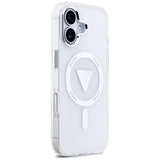 Husa pentru iPhone 17, Guess IML Gradient Triangle Logo MagSafe (GUHMP17SHGTMLCGT), transparenta