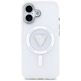 Husa pentru iPhone 17, Guess IML Gradient Triangle Logo MagSafe (GUHMP17SHGTMLCGT), transparenta