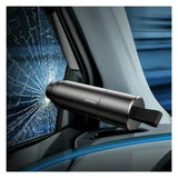 Baseus Sharp Tool Safety Hammer (Crsfh-0G), Window-Breaking And Safety Belt Cutting, Dark Gri