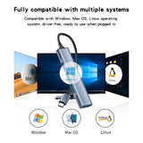 Hub USB Yesido Docking station 4in1 (HB17), Type-C to 1x USB3.0, 3x USB2.0, Plug&Play, 5Gbps, Aliaj aluminiu, gri